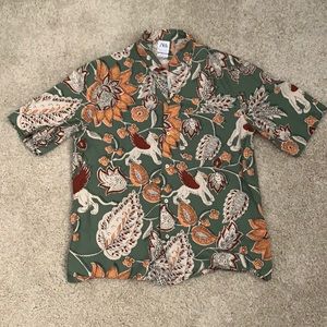 Zara Short Sleeve Button Up Print